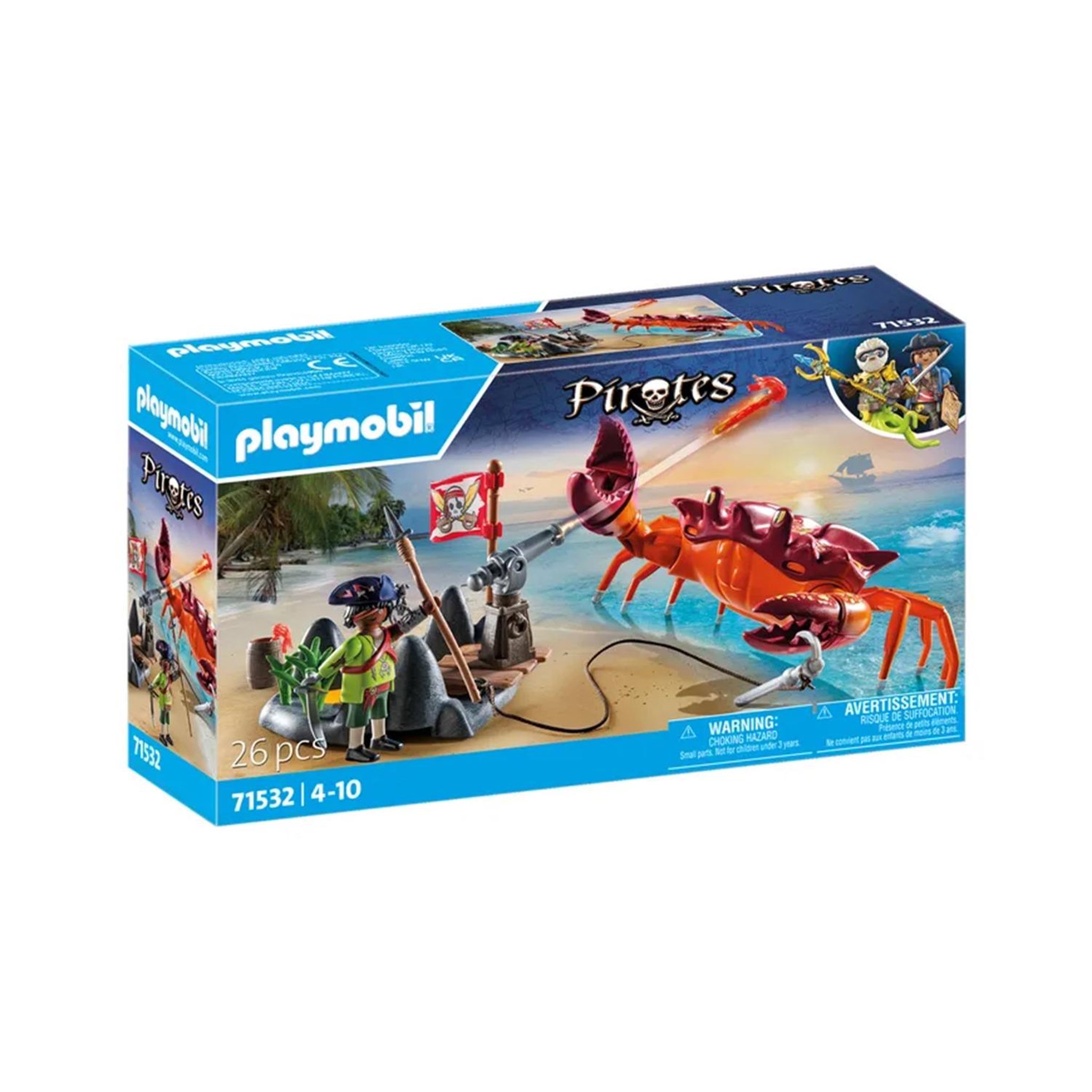PLAYMOBIL Pirates Pirate et crabe géant
