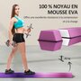Voir la diapositive 4 : HOMCOM Poutre de gymnastique pliable 236cm fond antidérapant poignée transport violet rose