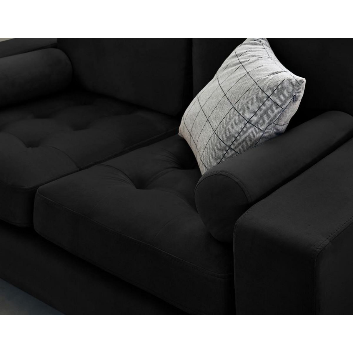 LISA DESIGN Isaure - canapé droit 2 places en velours