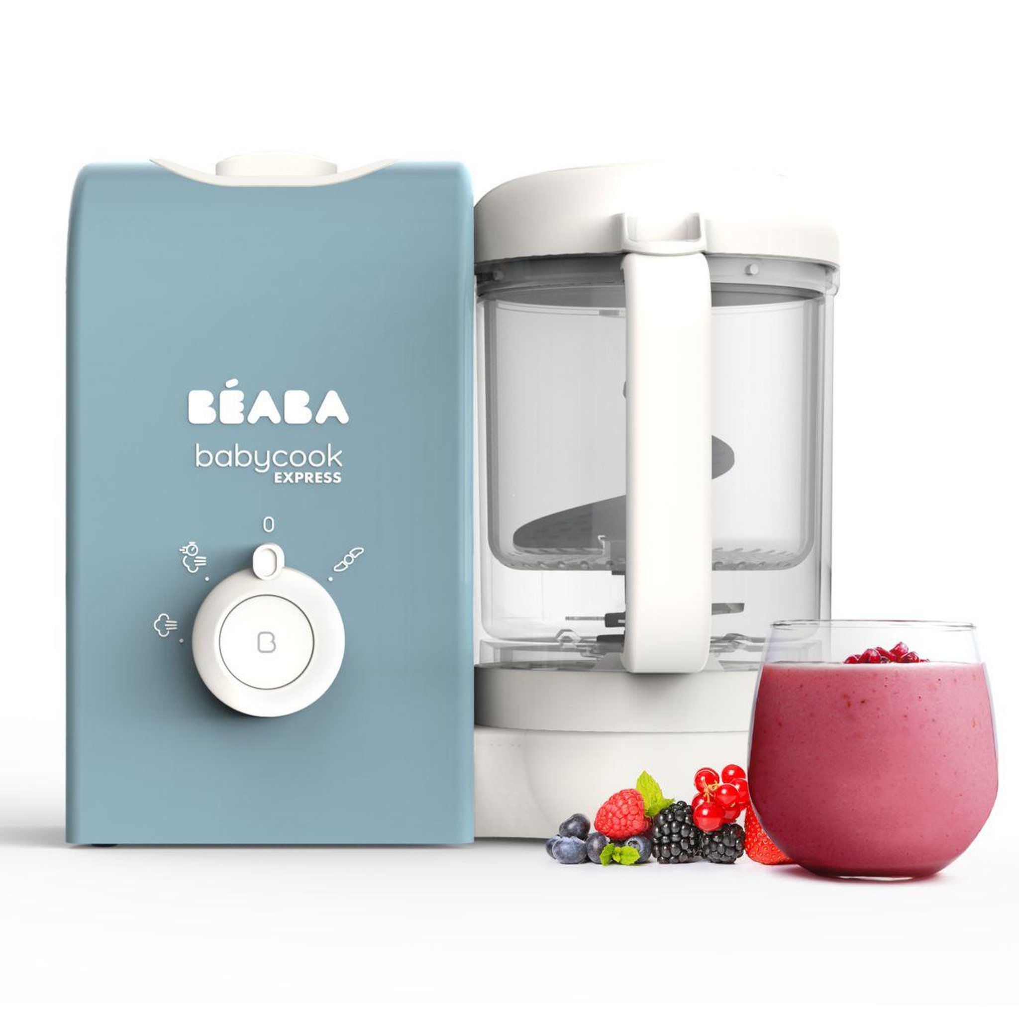 BEABA Mixeur cuiseur bébé babycook express -bleu baltique