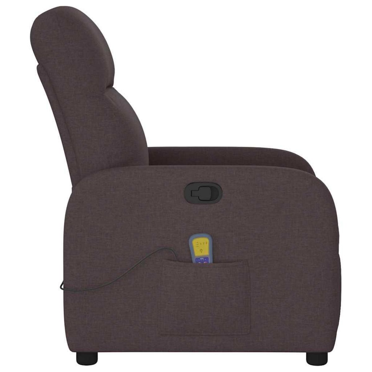 VIDAXL Fauteuil de massage inclinable Marron fonce Tissu