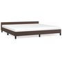 Voir la diapositive 2 : VIDAXL Cadre de lit avec tete de lit sans matelas marron 200x200 cm