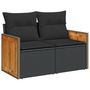 Voir la diapositive 3 : VIDAXL Salon de jardin 4 pcs avec coussins noir resine tressee