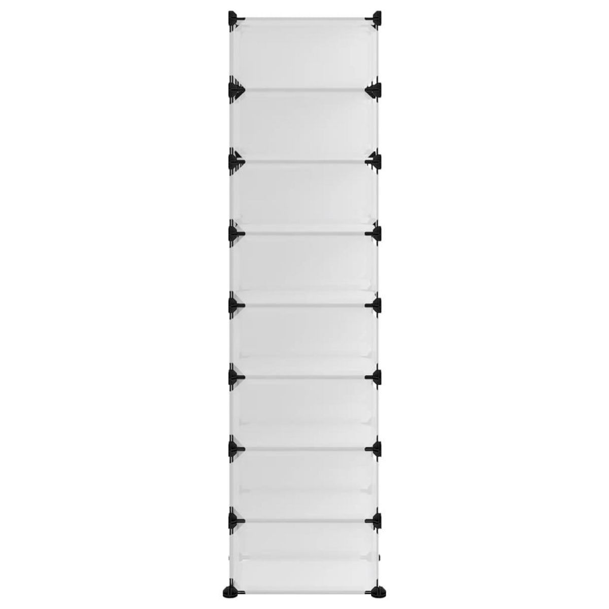 VIDAXL Etagere a chaussures Transparent 93x36,5x140 cm PP