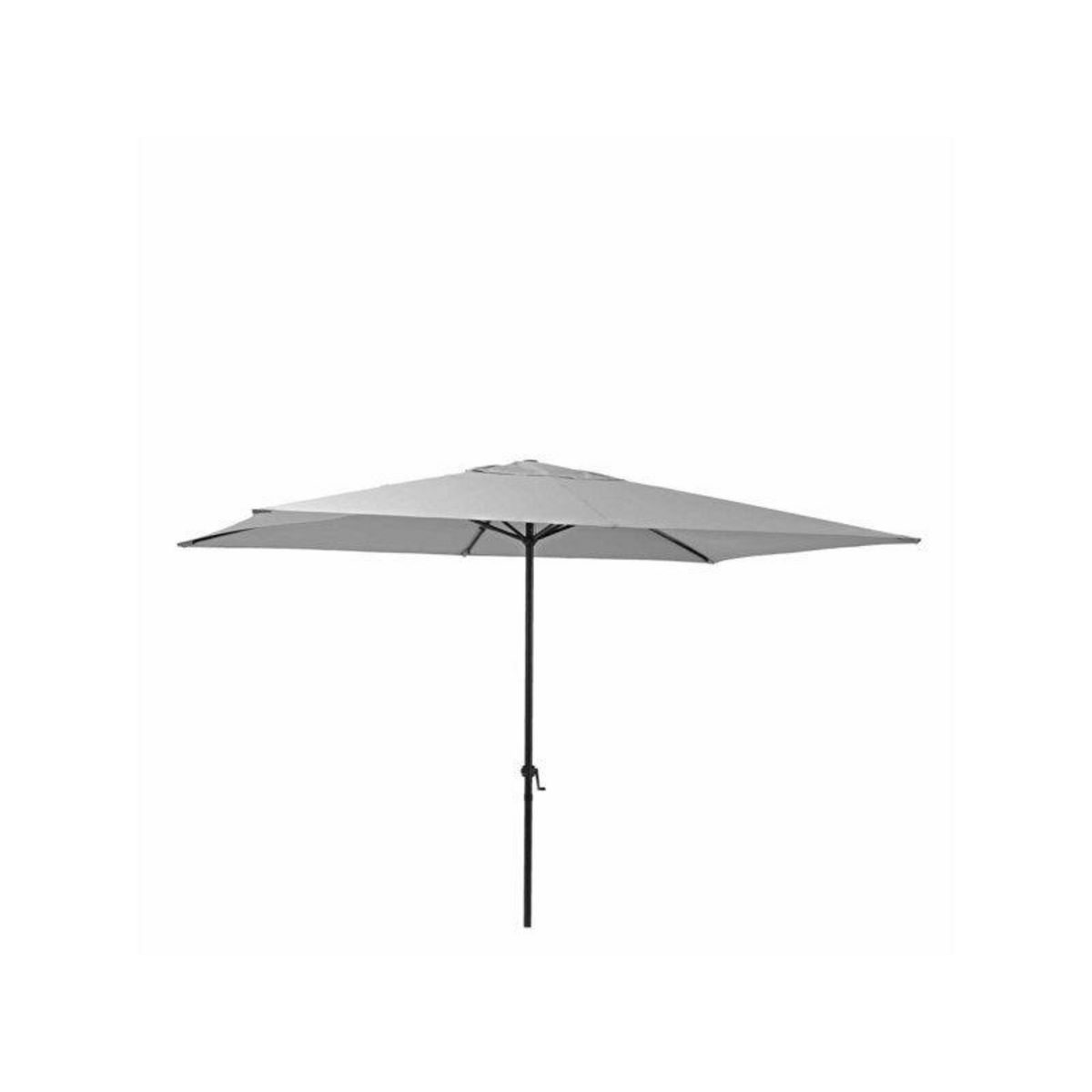 CENTRALE BRICO Parasol Pied Central Polar Gris Rectangulaire, L.300 X L.194 Cm
