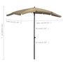 Voir la diapositive 6 : VIDAXL Parasol de jardin avec mat 200x130 cm taupe