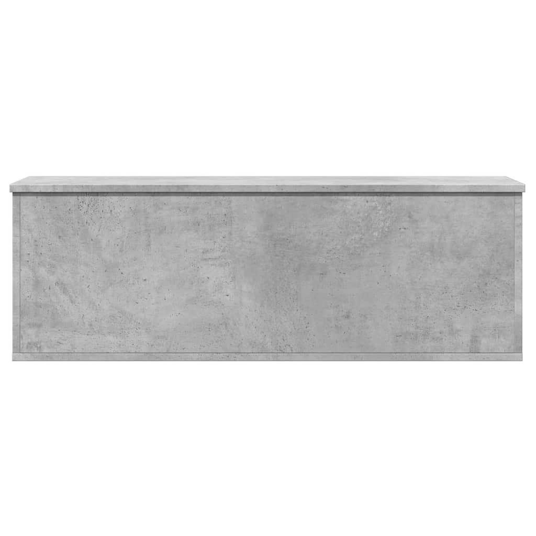 Voir la diapositive 4 : VIDAXL Boîte de rangement gris beton 102x35x35 cm bois d'ingenierie