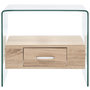 Voir la diapositive 2 : VIDAXL Table basse avec tiroir 50x50x45 cm Verre trempe