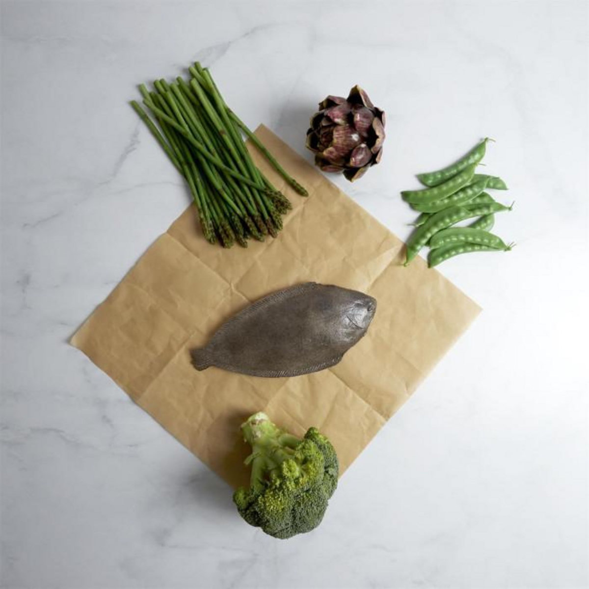 Paris Prix Lot de 6 Feuilles de Cuisson  Vapeur  40cm Marron