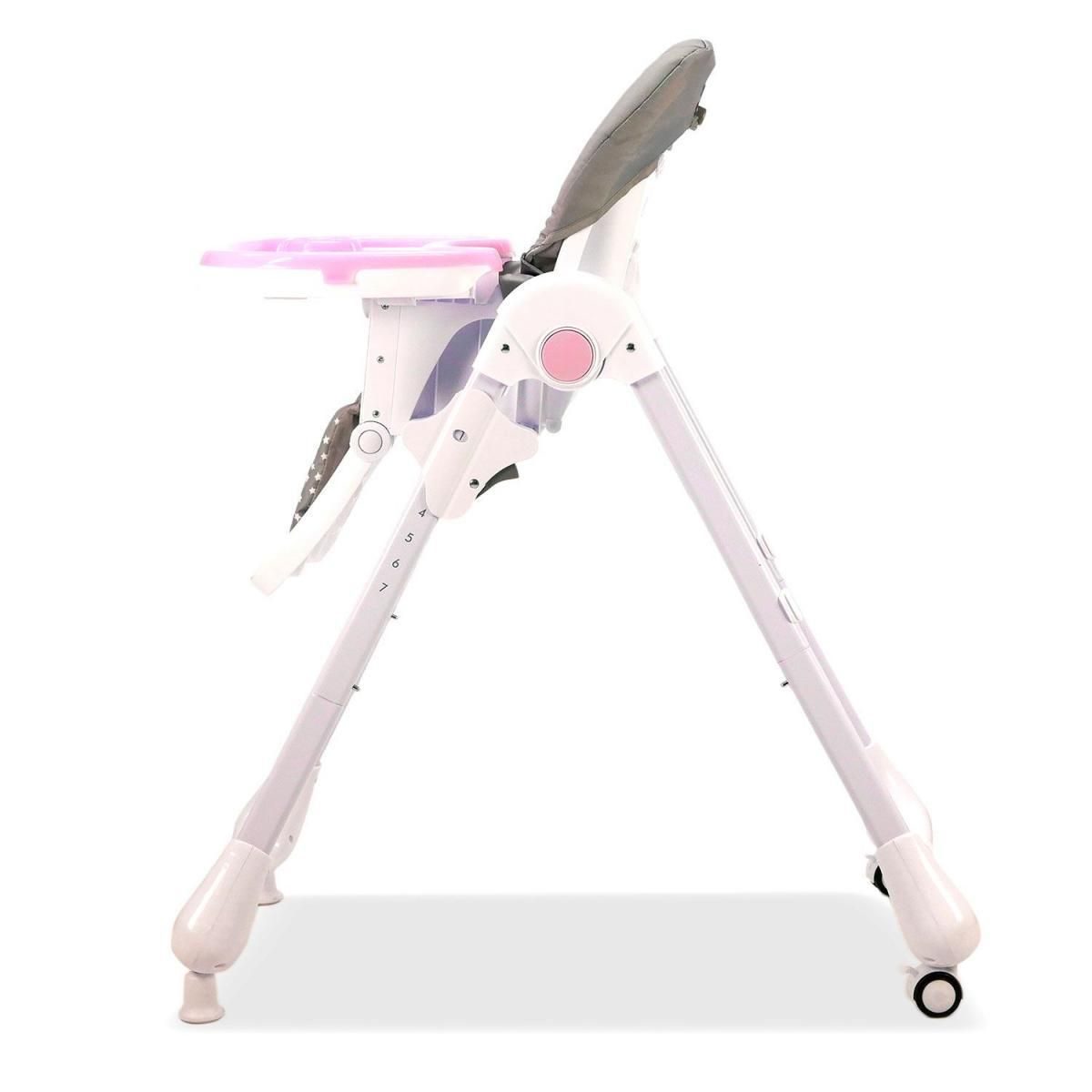 Asalvo Chaise haute avec roues Baby Rabbit - Rose