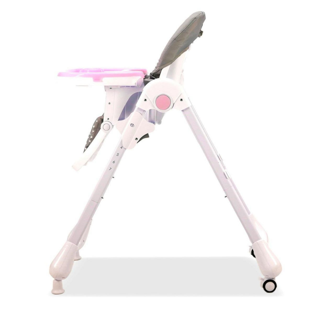 Asalvo Chaise haute avec roues Baby Rabbit - Rose
