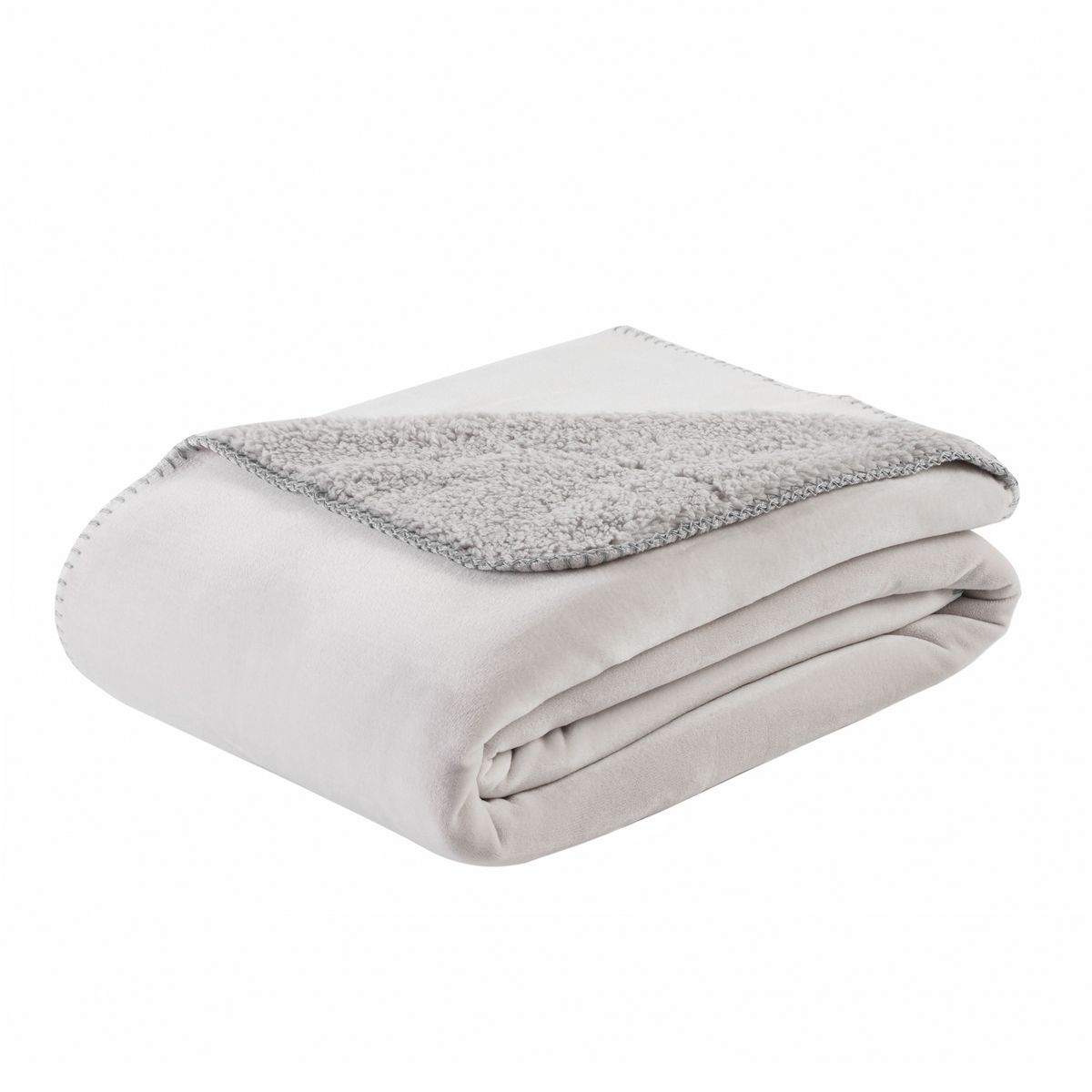 ACTUEL Plaid uni bi-matière en polyester 210g/m² SANTA WORKSHOP