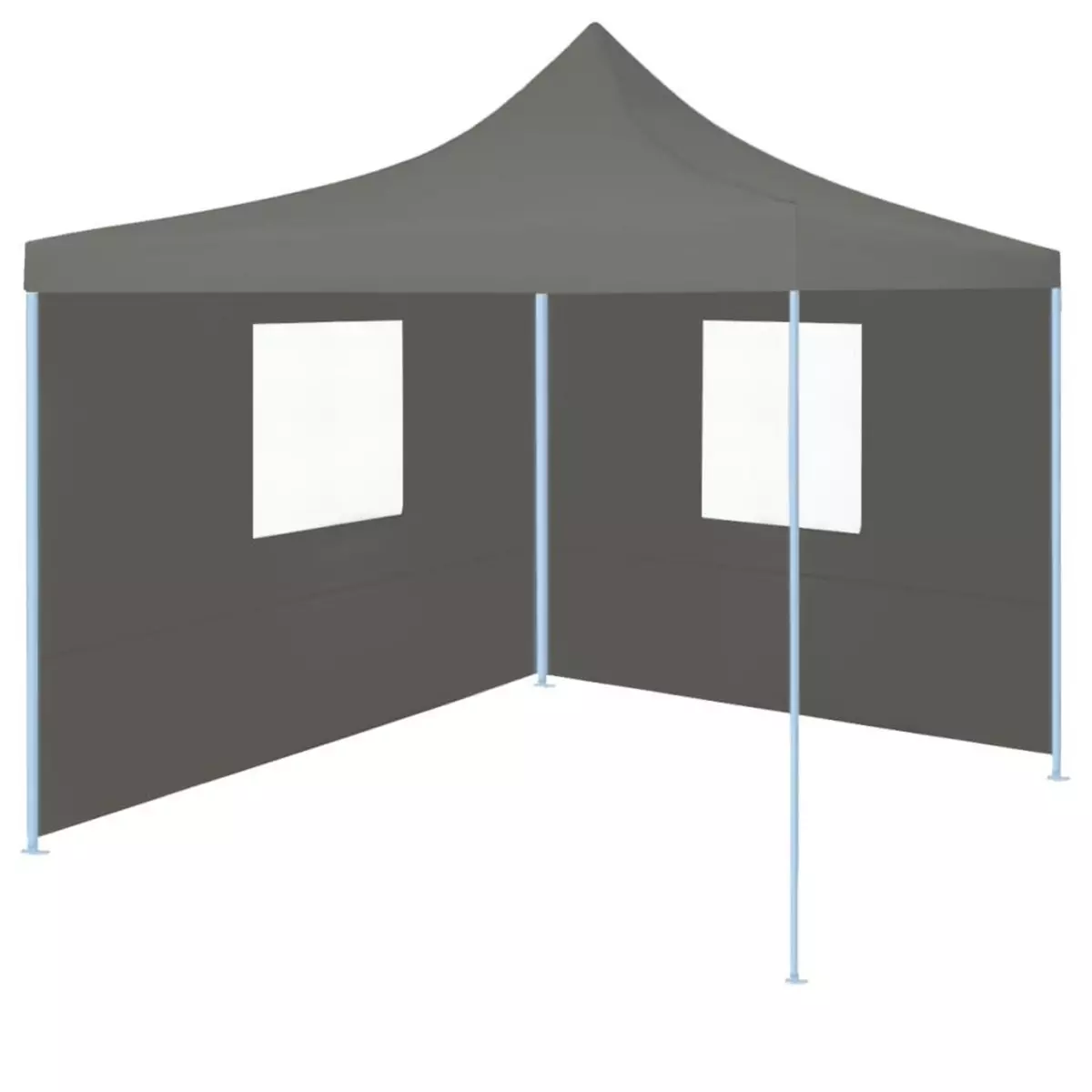 VIDAXL Tente de reception escamotable avec 2 parois 3x3 m Anthracite