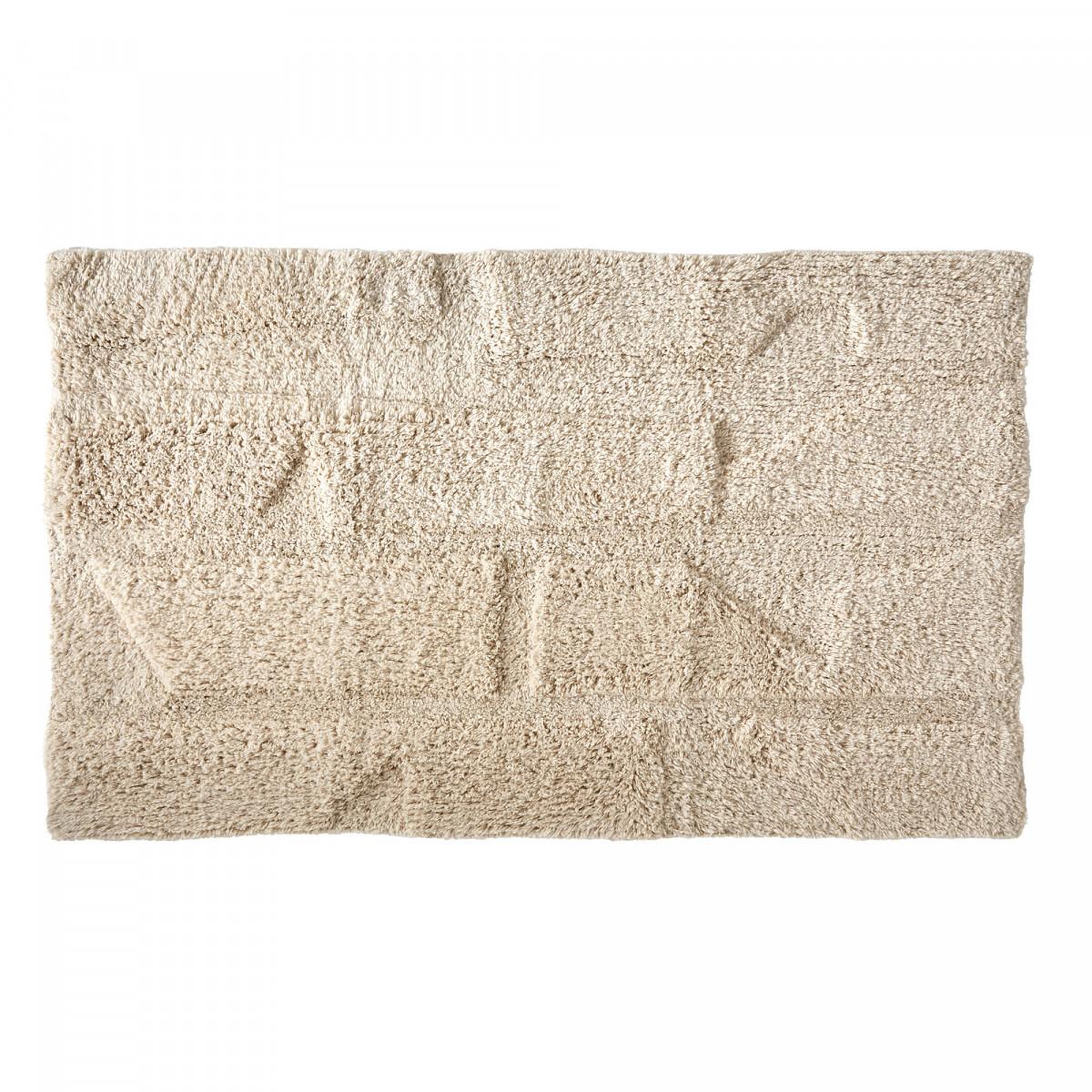 GUY LEVASSEUR Tapis de bain motifs embossés en coton tufté 50x80cm