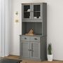 Voir la diapositive 1 : VIDAXL Buffet haut VIGO gris 78x40x175 cm bois massif de pin
