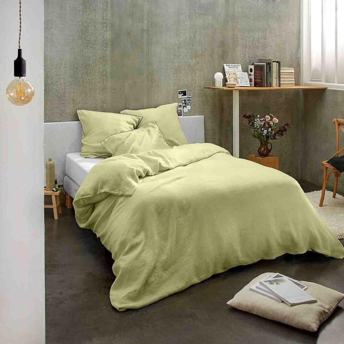 BATON ROUGE Taie d'oreiller 100% lin lavé 160gsm