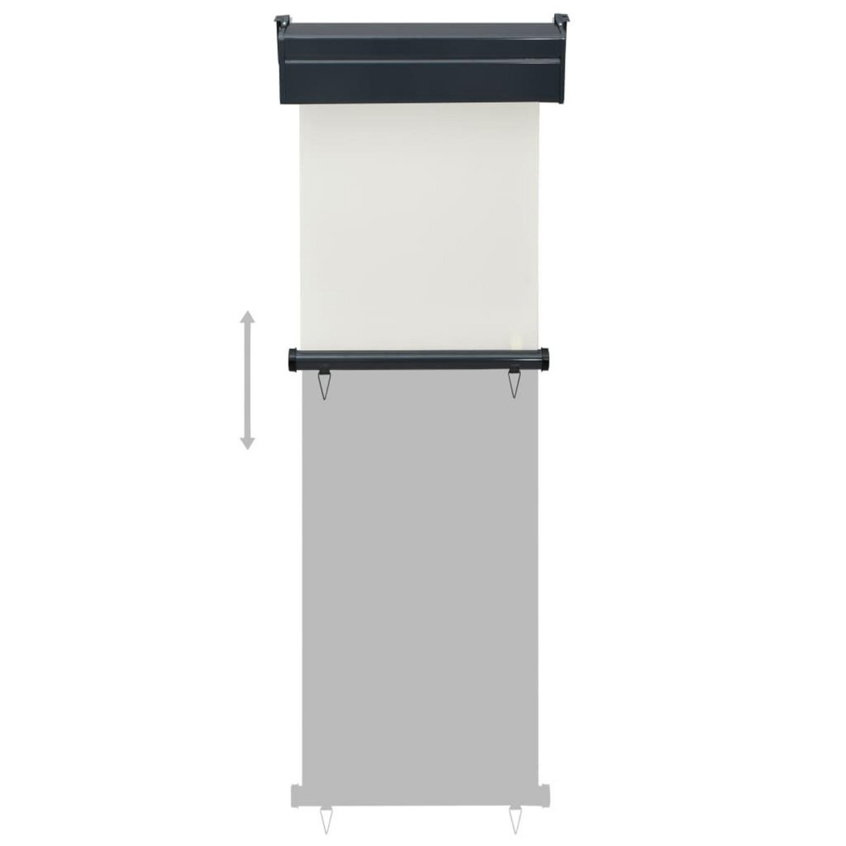 VIDAXL Auvent lateral de balcon 65x250 cm Creme