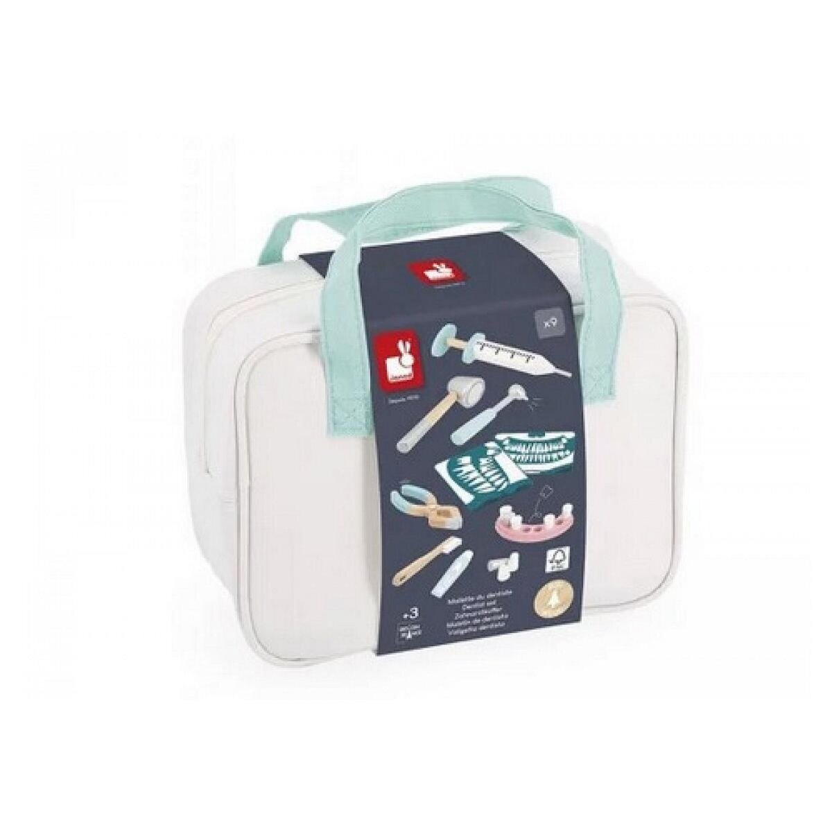 Juratoys-Janod Malette de jeu du dentiste Janod pour enfants de 3 à 8 ans