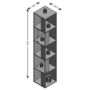 Voir la diapositive 6 : FMD FMD Etagere d'angle avec 10 compartiments lateraux blanc
