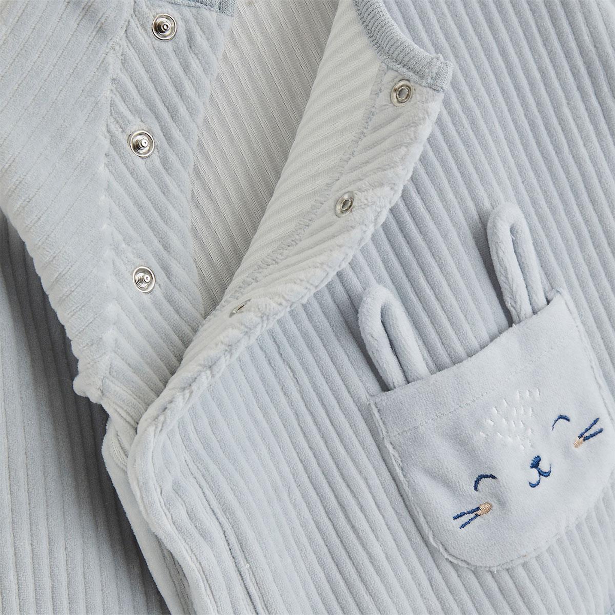 Voir la diapositive 3 : PETIT BEGUIN Ensemble sweat et pantalon bébé en velours voix lactée
