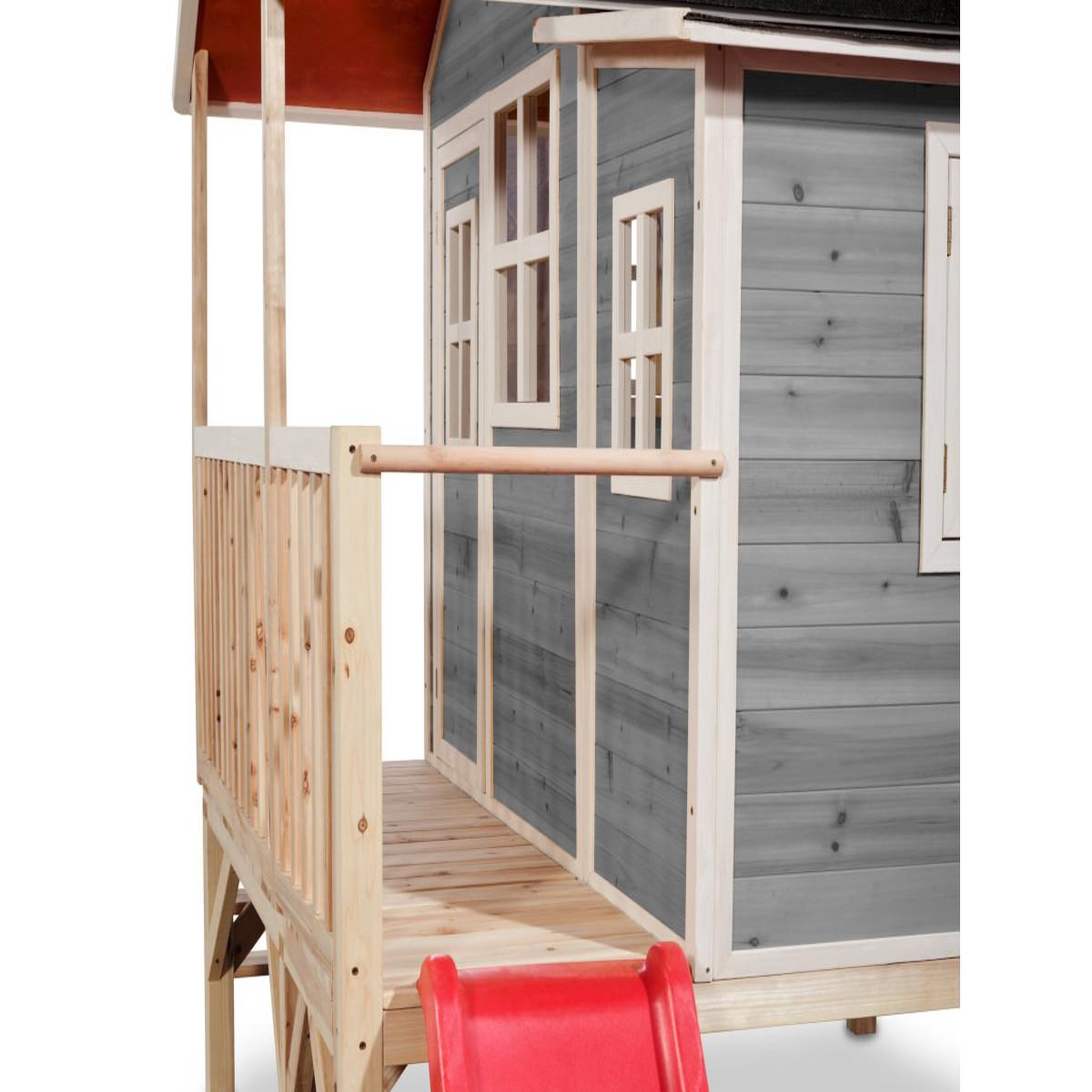 Voir la diapositive 3 : EXIT TOYS Maisonnette en bois pour enfants loft 350 gris - exit toys