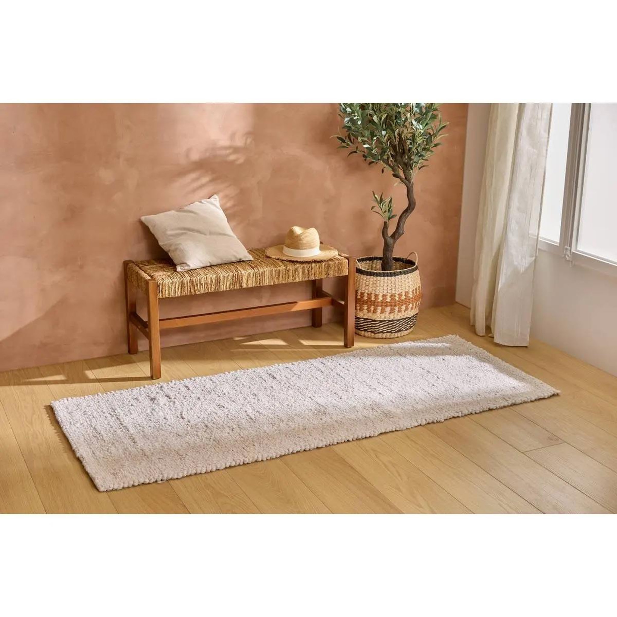Voir la diapositive 4 : ATMOSPHERA Tapis effet laine  volna  80x200cm ivoire