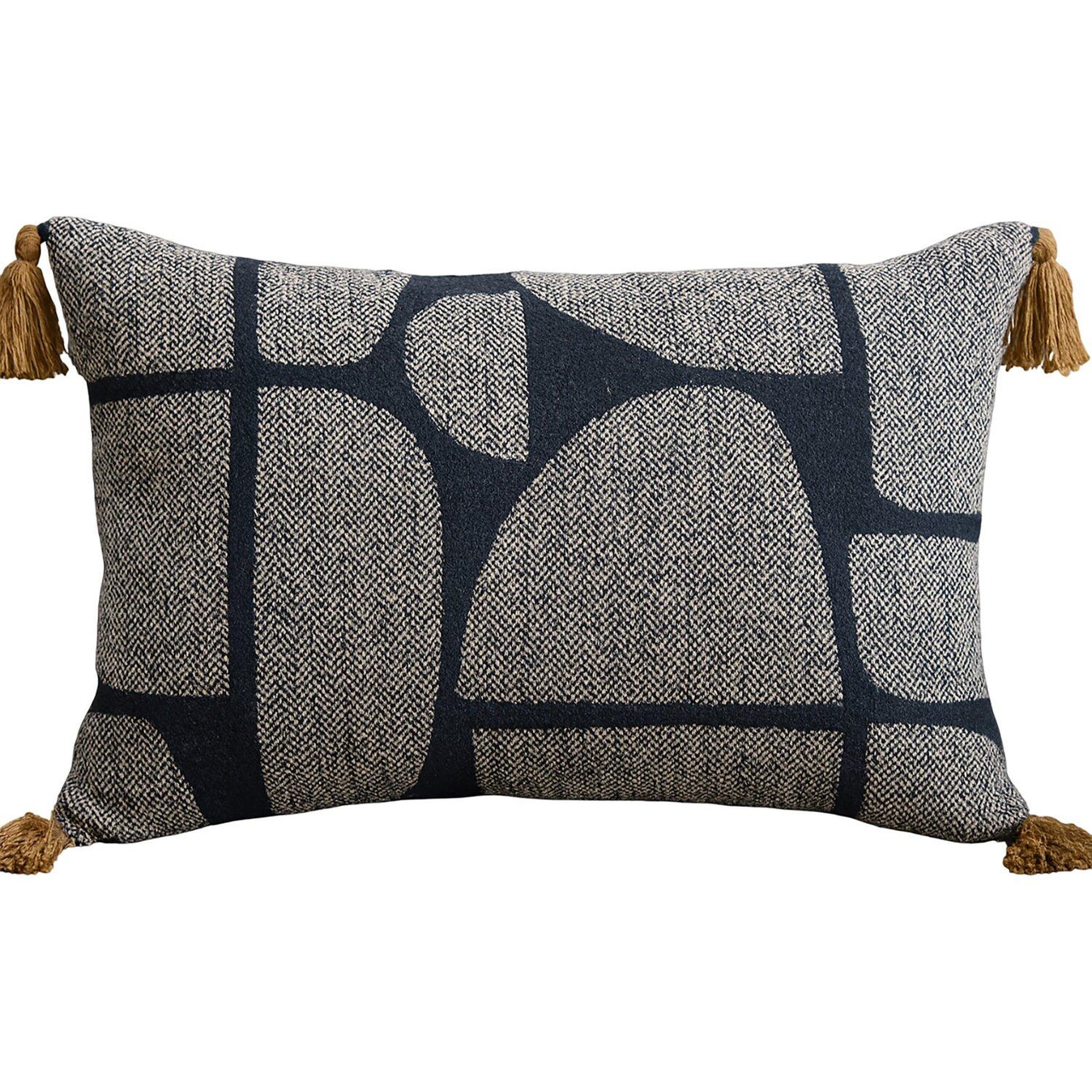 Voir la diapositive 1 : Les Ateliers du Linge Coussin imprimé polycoton nobaly réversible déhoussable