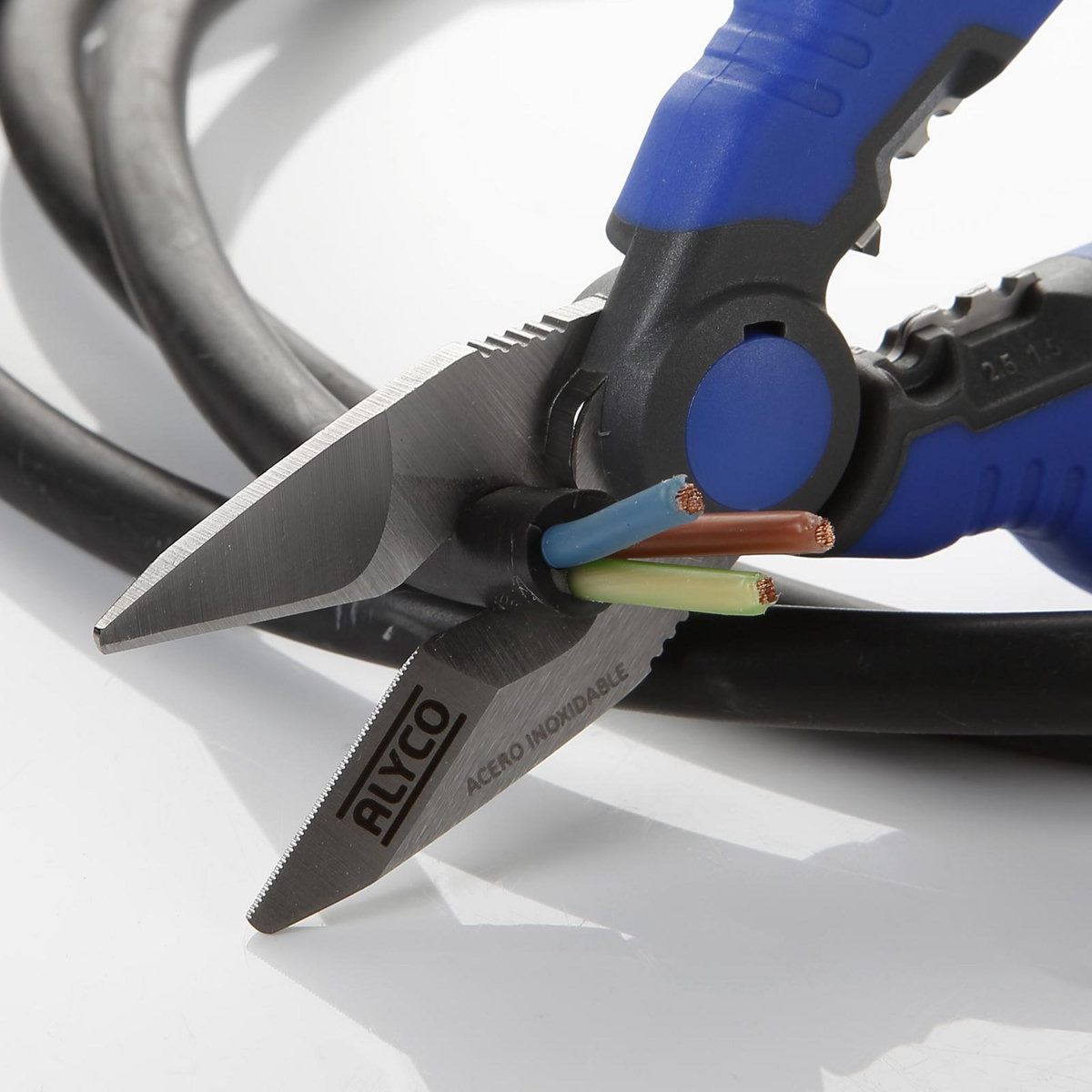ALYCO Ciseaux électricien dénude fils 160 mm