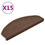 Voir la diapositive 2 : VIDAXL Tapis de marches d'escalier 15 pcs Marron 65x24x4 cm