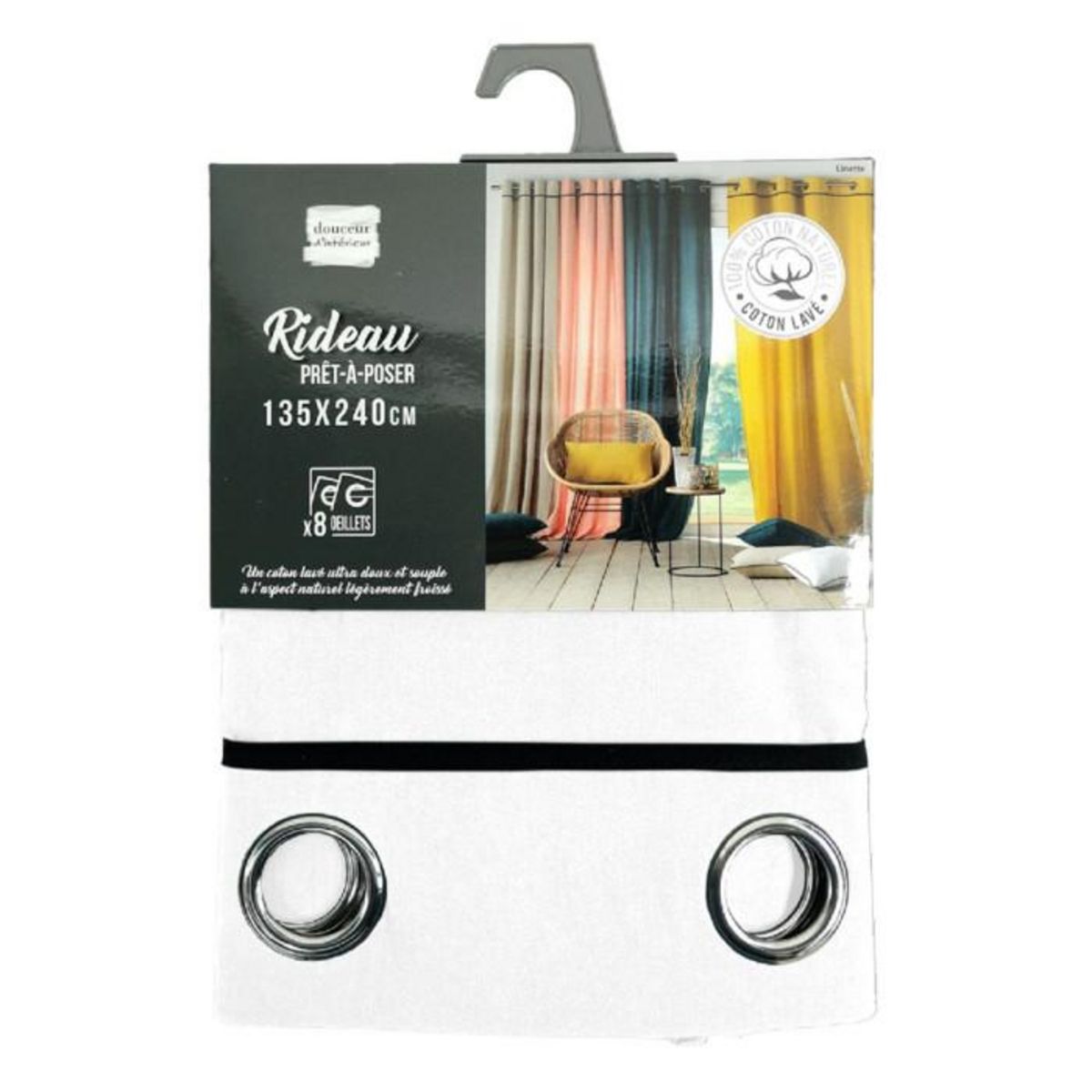Paris Prix Rideau à Œillets  Linette  135x240cm Blanc