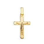 L'ATELIER D'AZUR Pendentif  - Médaille Christ sur la Croix Or 18 Carats 750 Jaune - Chaines Offertes