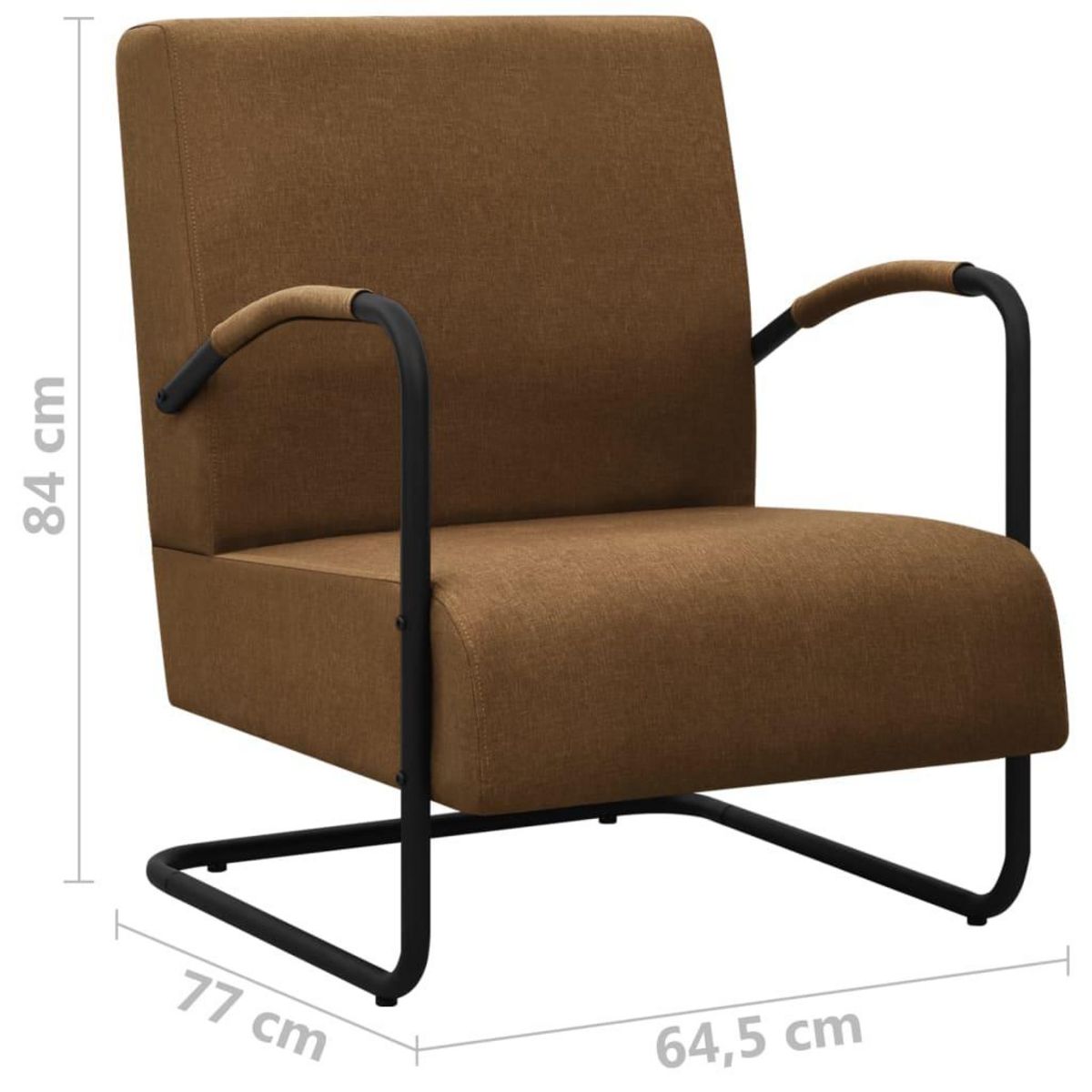 VIDAXL Fauteuil marron tissu