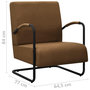 Voir la diapositive 6 : VIDAXL Fauteuil marron tissu