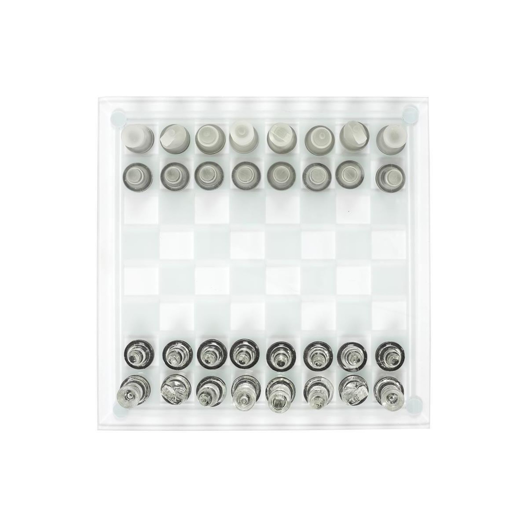 Voir la diapositive 3 : MISTER GADGET Jeu d'echecs  verre  25cm transparent