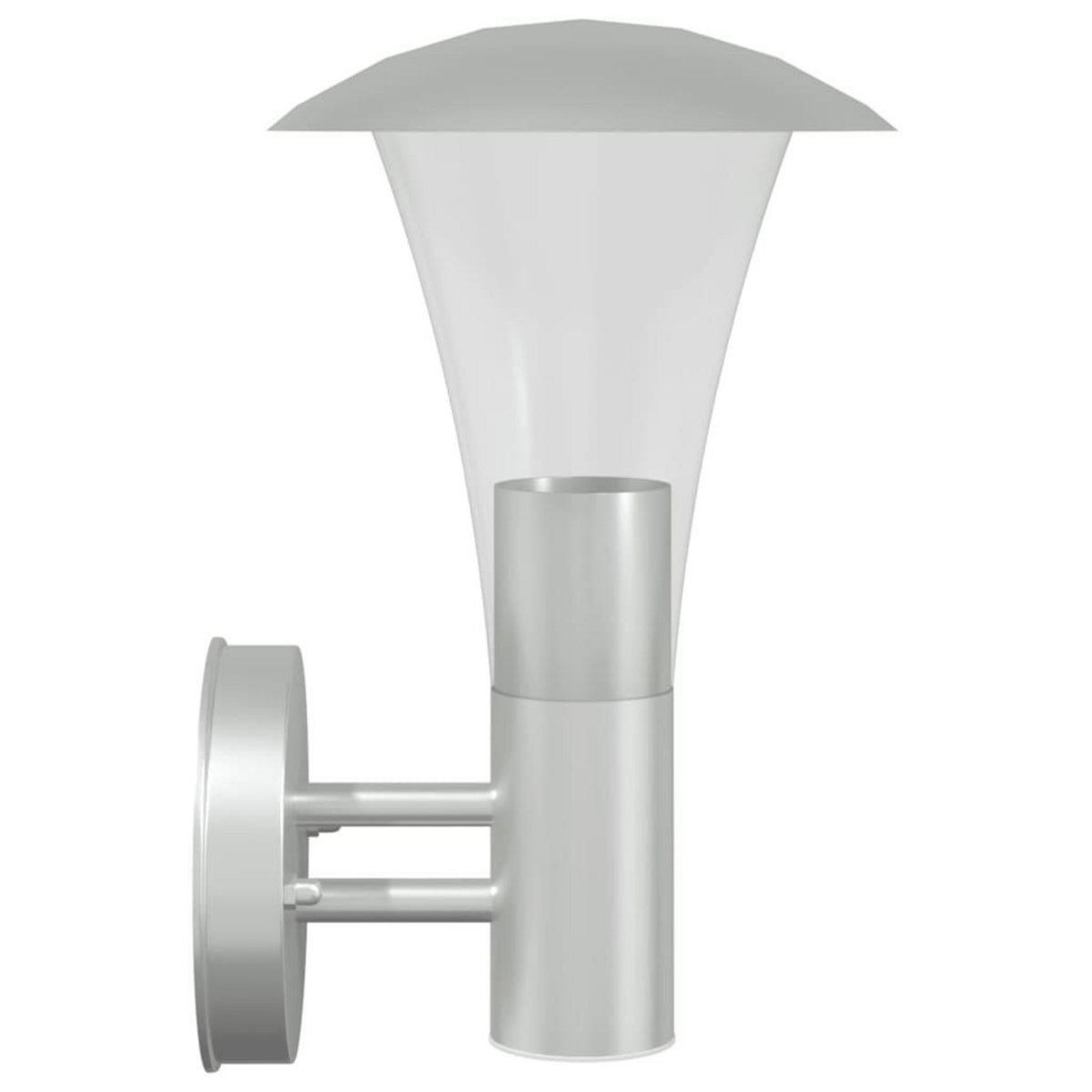 VIDAXL Applique murale d'exterieur argente acier inoxydable