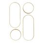 Voir la diapositive 1 : The Home Deco Factory Lot de 4 miroirs ronds et ovales coloris doré