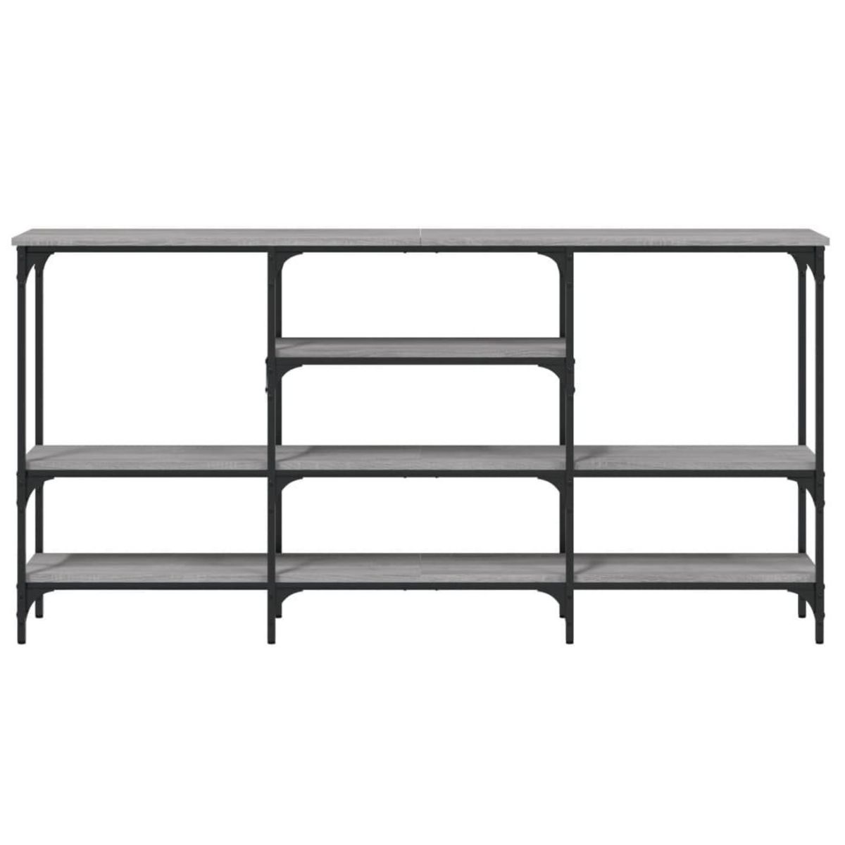 VIDAXL Table console sonoma gris 160x29x80 cm bois d'ingenierie