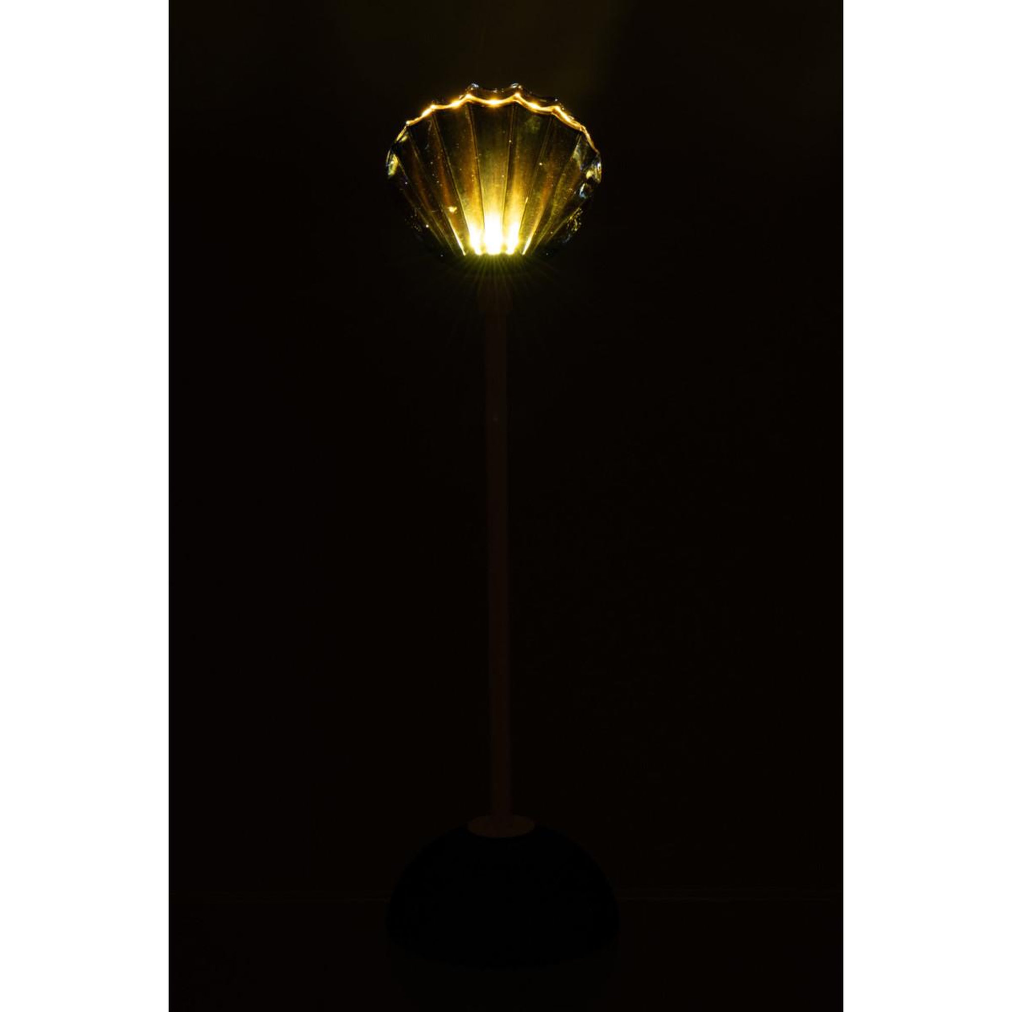Voir la diapositive 3 : J-LINE Lampe à poser led coquillage  conchiglia  37cm bleu