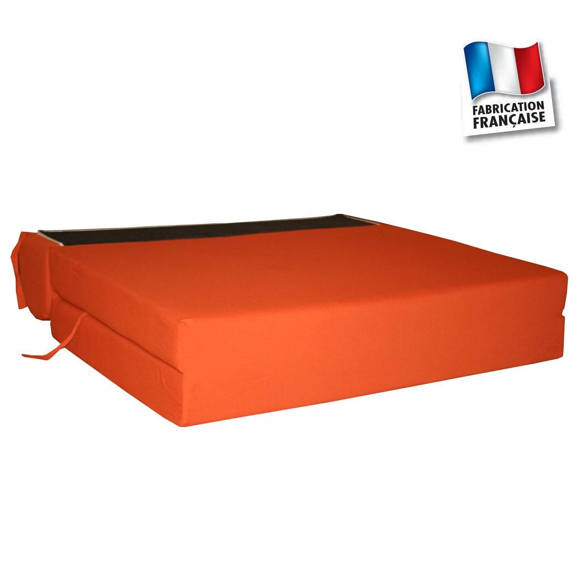 Chauffeuse convertible 2 places en tissu uni CHAPI