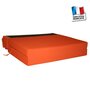 Voir la diapositive 3 : Chauffeuse convertible 2 places en tissu uni CHAPI