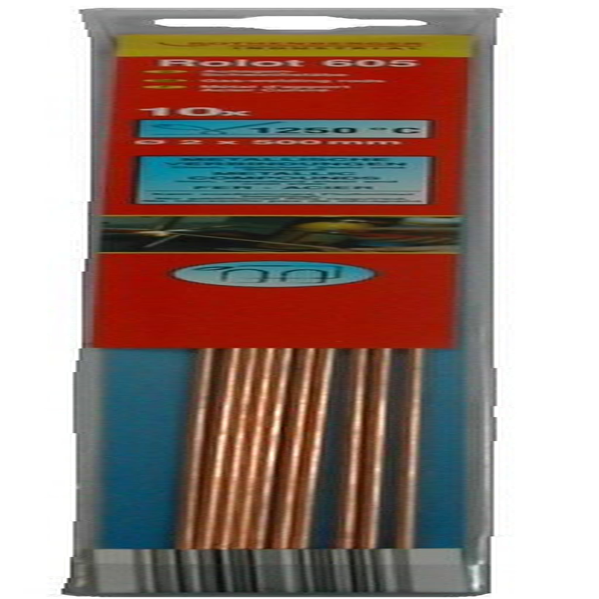 CENTRALE BRICO Lot de 10 brasures acier / cuivre d2 500 mm Rolot 605 ROTHENBERGER