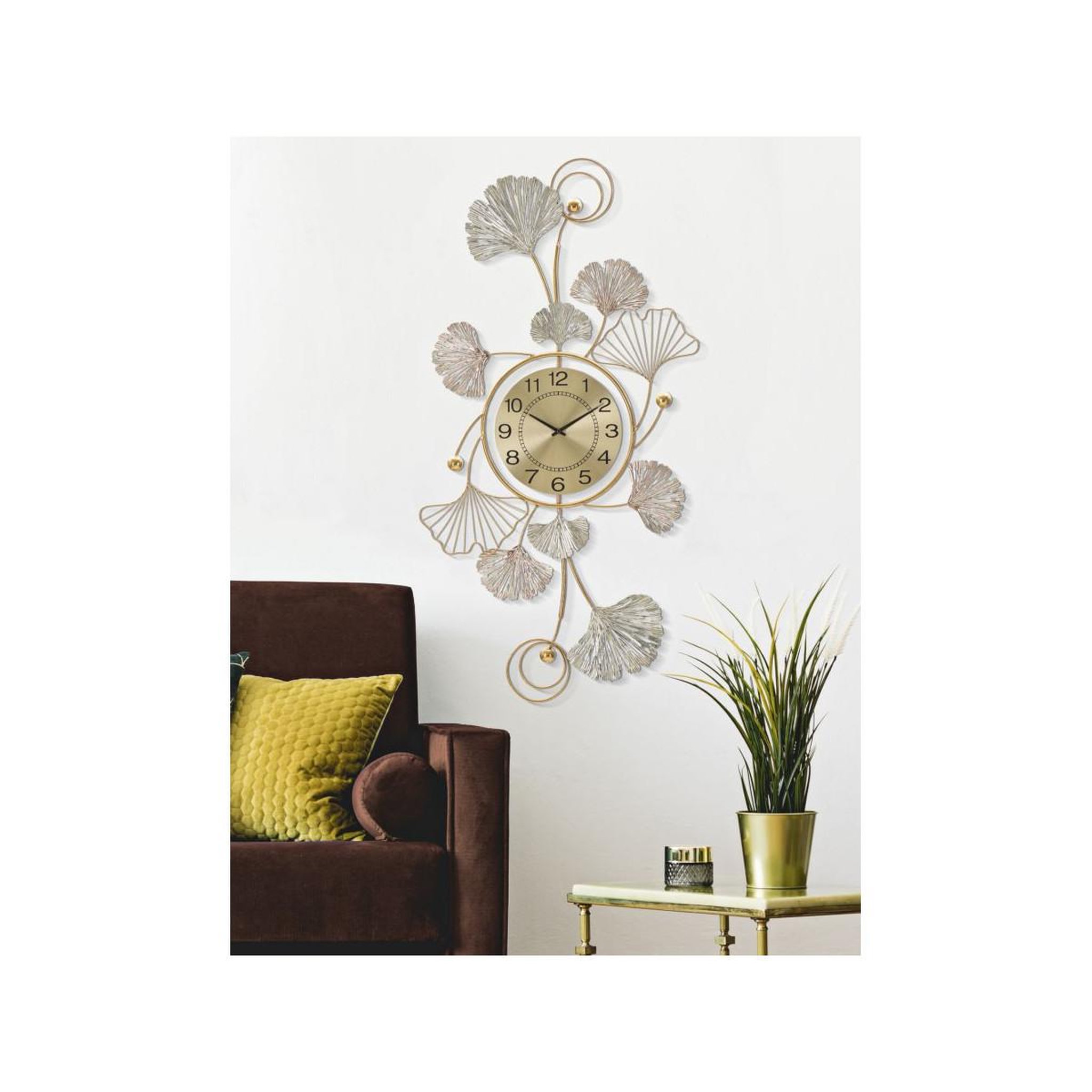 Voir la diapositive 5 : Paris Prix Décoration murale avec horloge  leavy  102cm multicolore