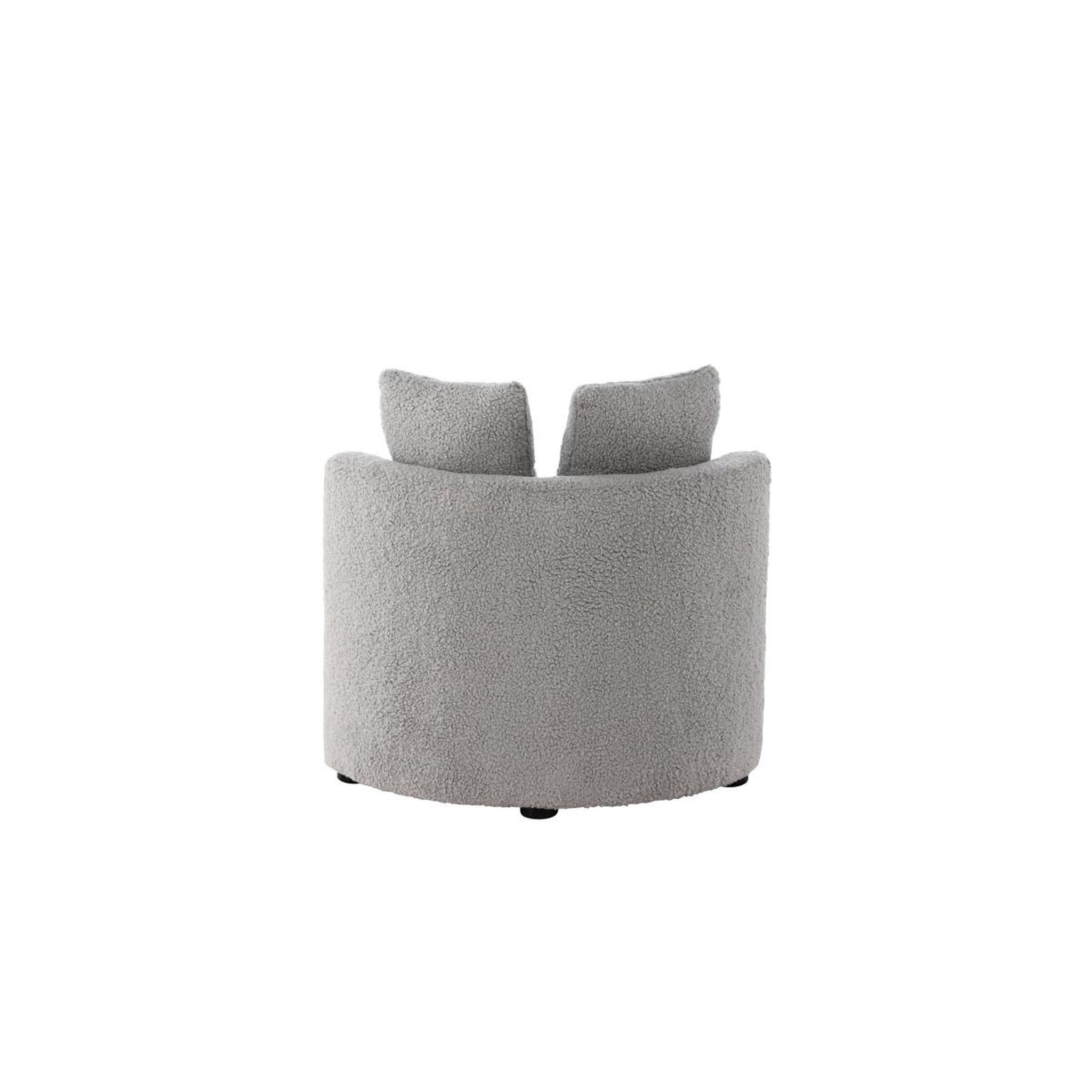 Voir la diapositive 5 : Paris Prix Fauteuil enfant en tissu bouclé  kelso  59cm gris