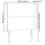 Voir la diapositive 6 : VIDAXL Tete de lit a LED Bleu 103x16x118/128 cm Tissu