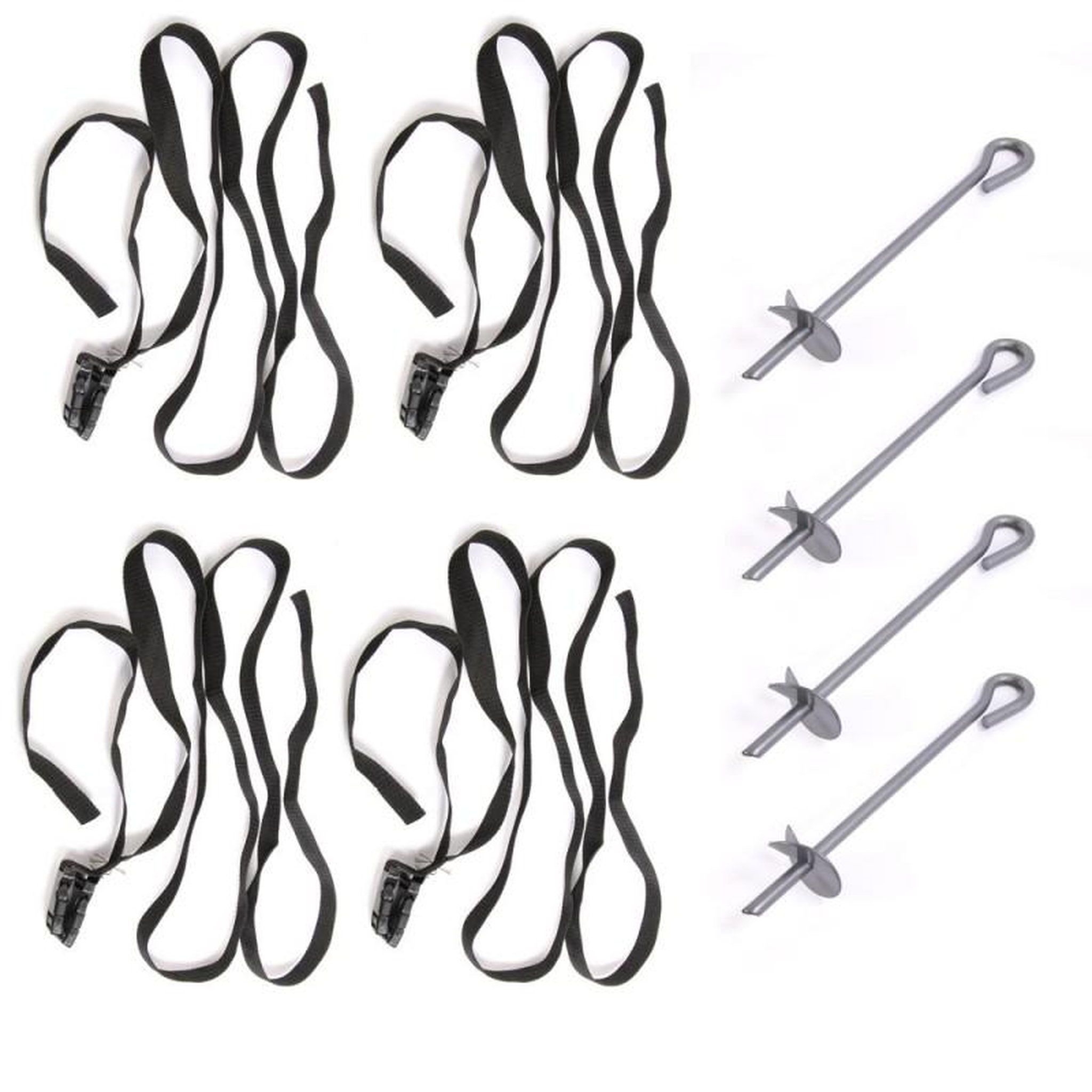 Voir la diapositive 5 : JUMP4FUN Kit de Fixation Trampoline 4Pcs - Ancrage - Kit Universel pour toutes les marques de Trampolines