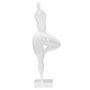 Voir la diapositive 4 : Paris Prix Statuette Femme Debout en Résine  Yoga  45cm Blanc