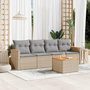 Voir la diapositive 1 : VIDAXL Salon de jardin avec coussins 5pcs melange beige resine tressee