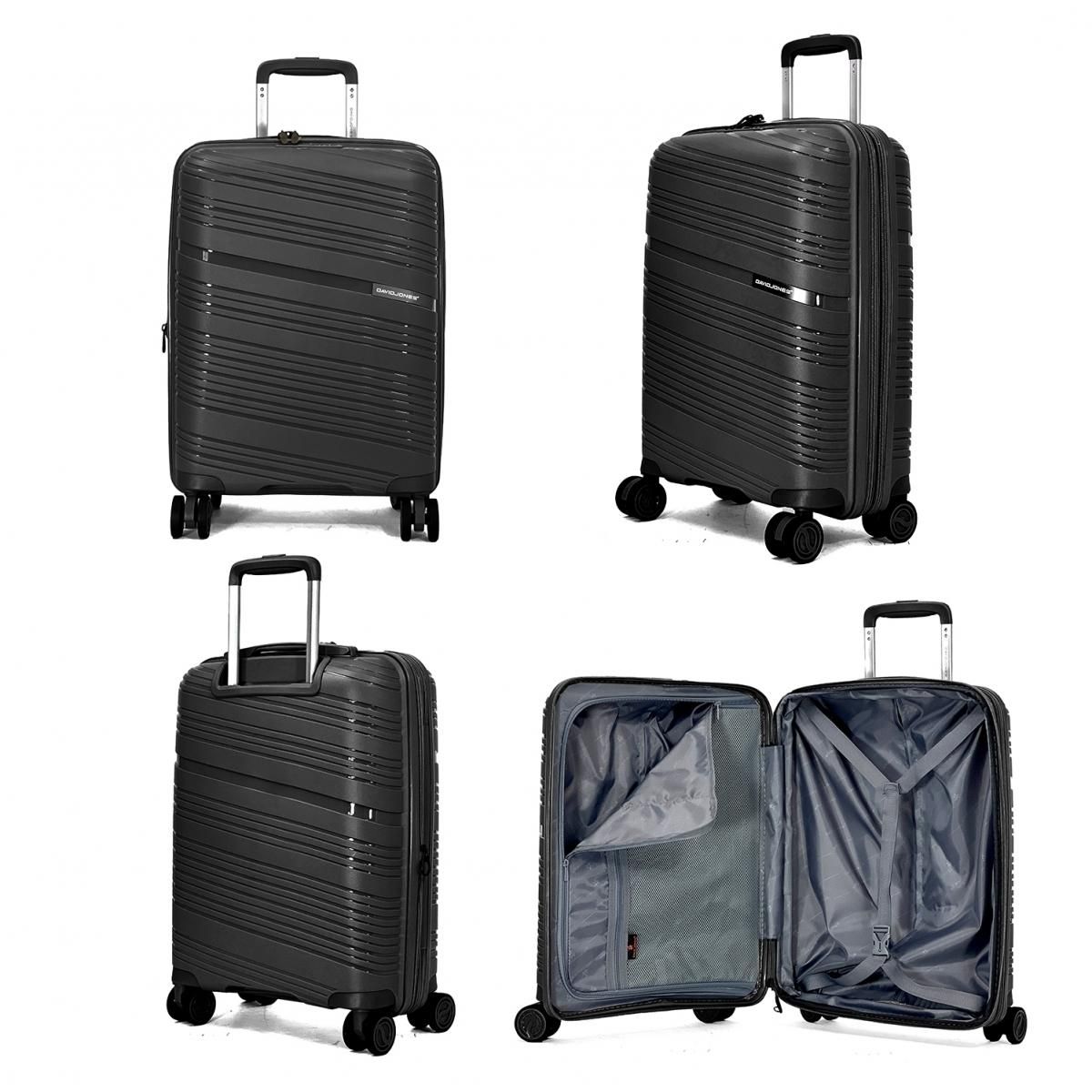 David Jones Lot 3 valises rigides dont 1 cabine TSA
