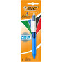 Voir la diapositive 1 : BIC Stylo bille 4 couleurs rétractable pointe moyenne GRIP bleu