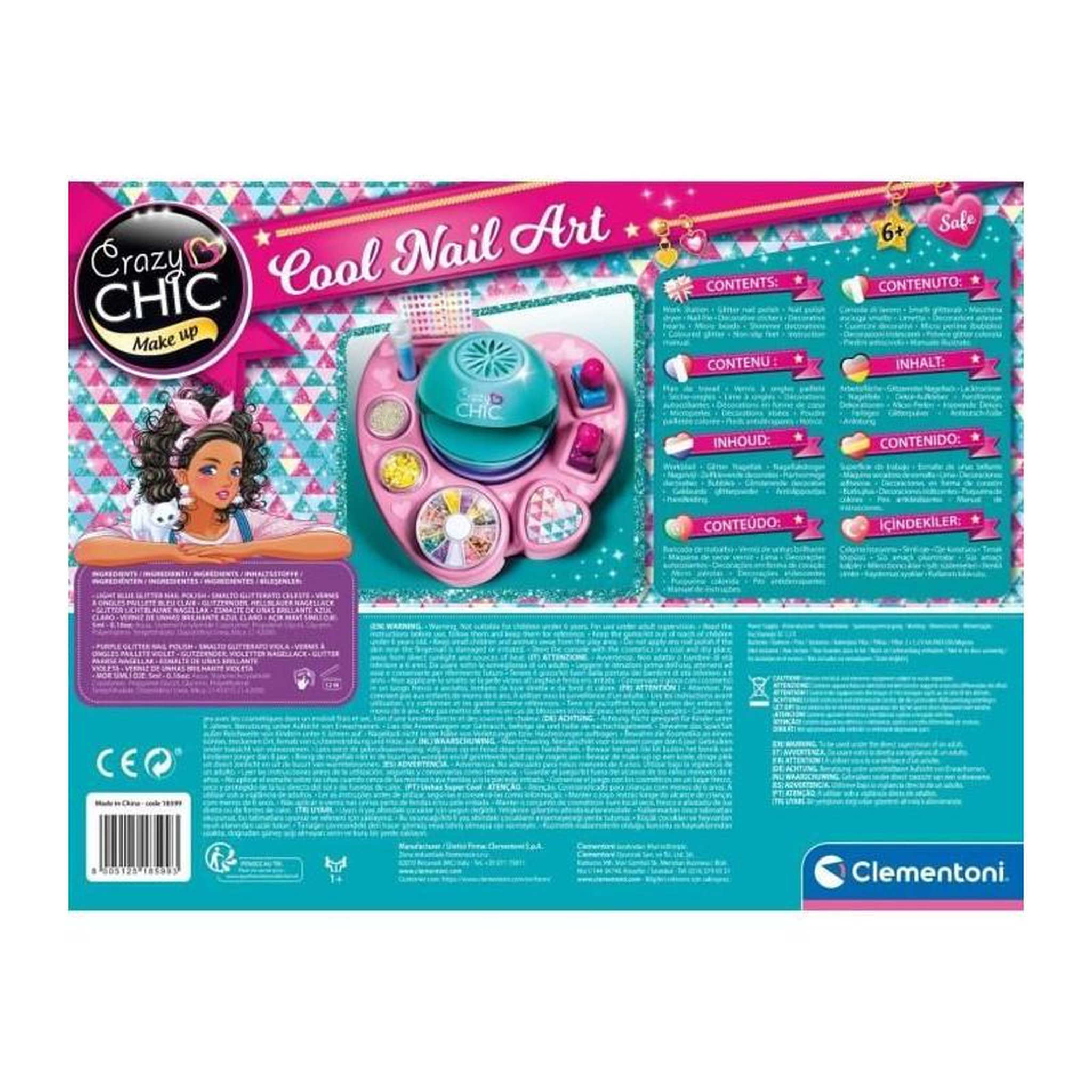 Voir la diapositive 4 : CLEMENTONI Clementoni - Crazy Chic - Cool nail art - Atelier des ongles